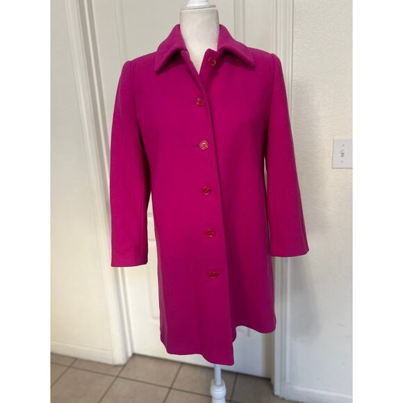 Levine Classics Jackets & Blazers - Vintage 90s y2k Levine Classics 2P Women Barbie core pink wool coat 1050